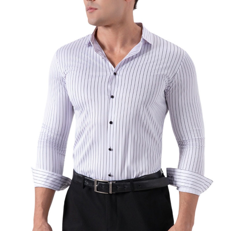 Mens Formal - Retro Striped Wrinkle Free Stretch Dress