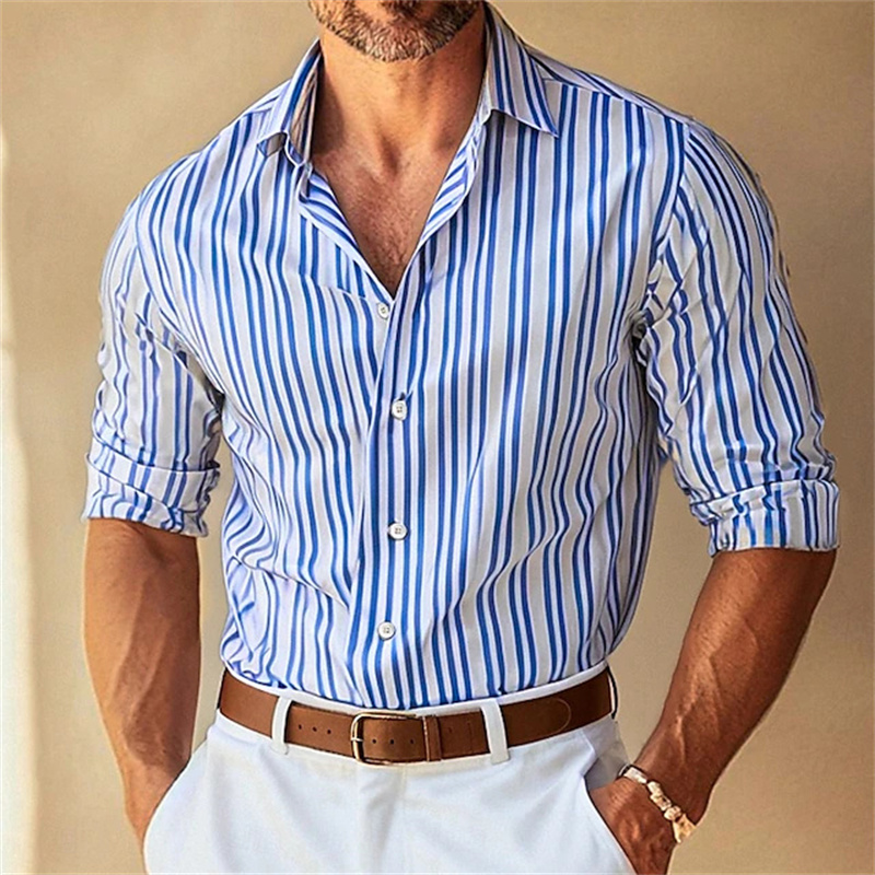 Men Formal Wear Blue - 10 Colors Men's Formal Lapel Button-Down