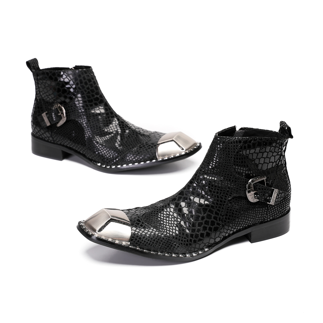 Mens Formal - British Black Cow Leather Men Party