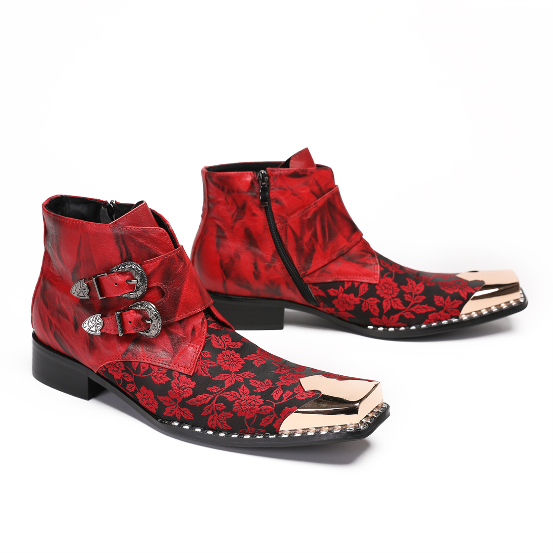 Botas Winter Red Floral Men Ev - đánh giá và giá Mens Formal