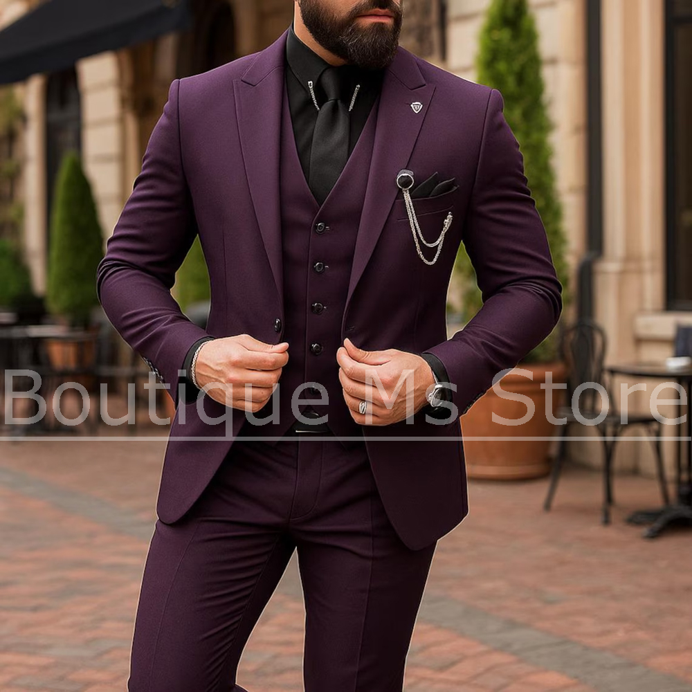 Men's 3 Piece Suit Single Brea - đánh giá và giá Formal Men Party Wear Jacket