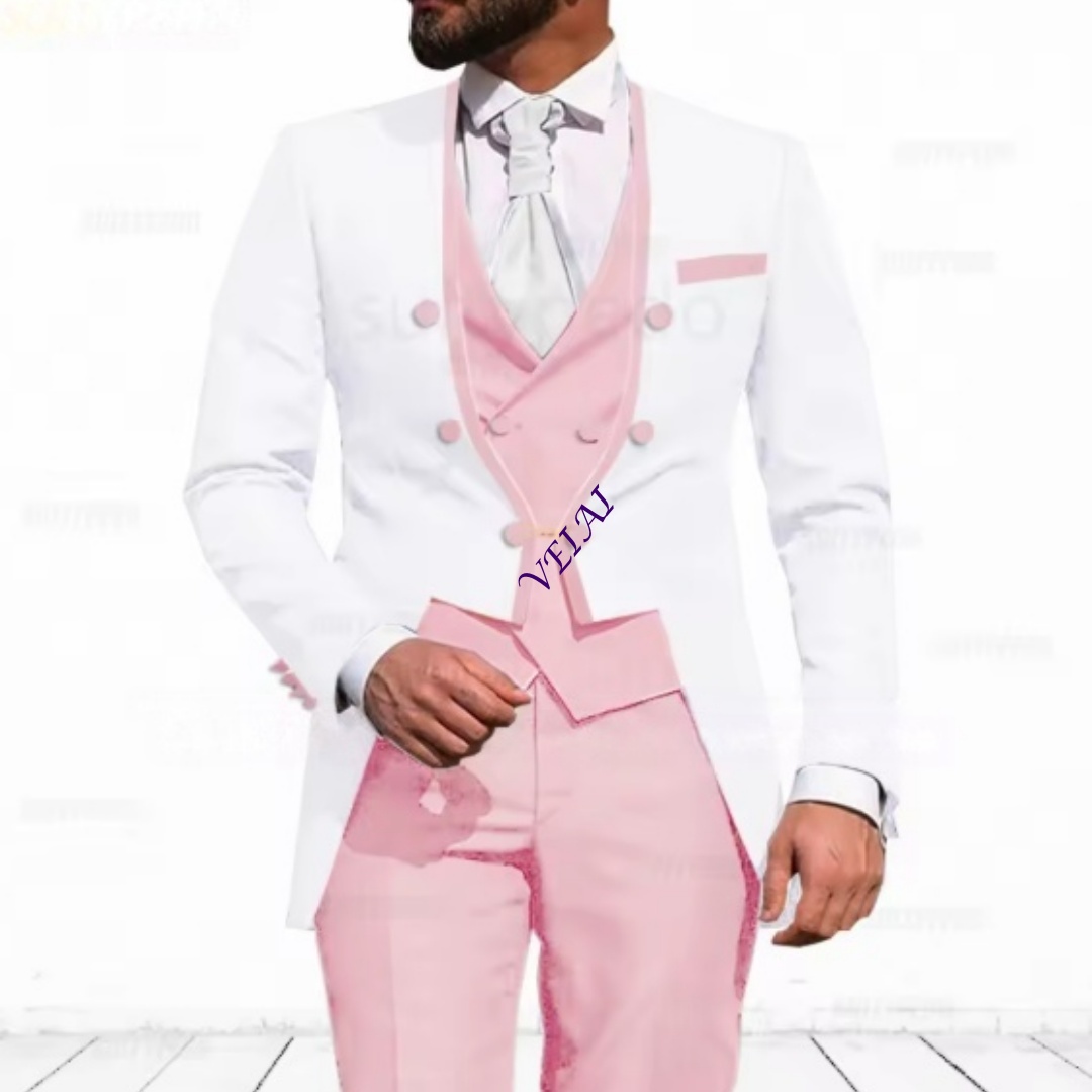 Customized Sky Blue 3-Piece Su - đánh giá và giá Men Formal Wear Blue