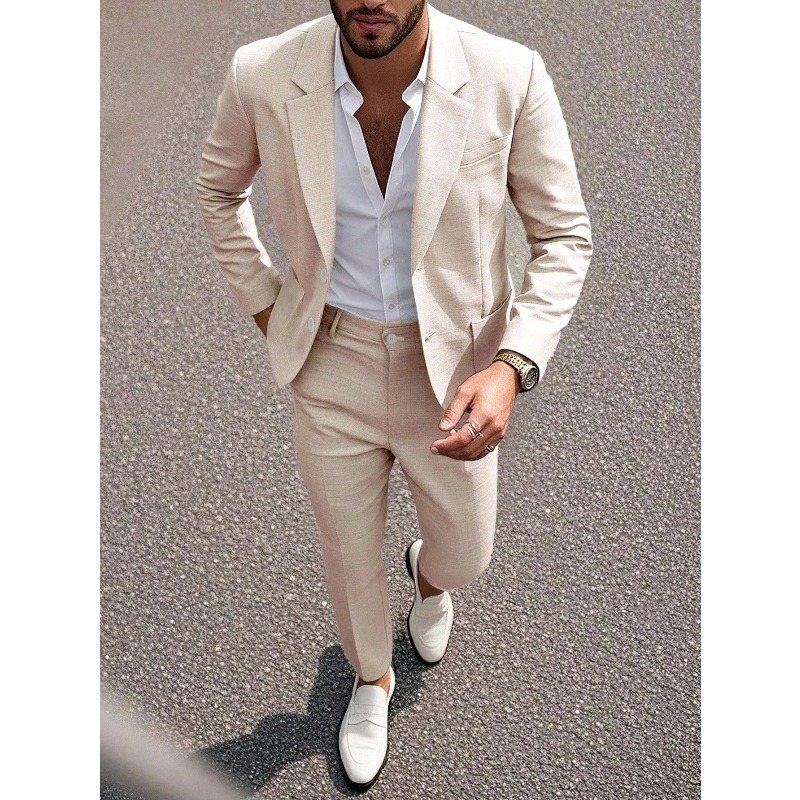 Business Men's Solid Color Sui - đánh giá và giá Large Men Formal Wear