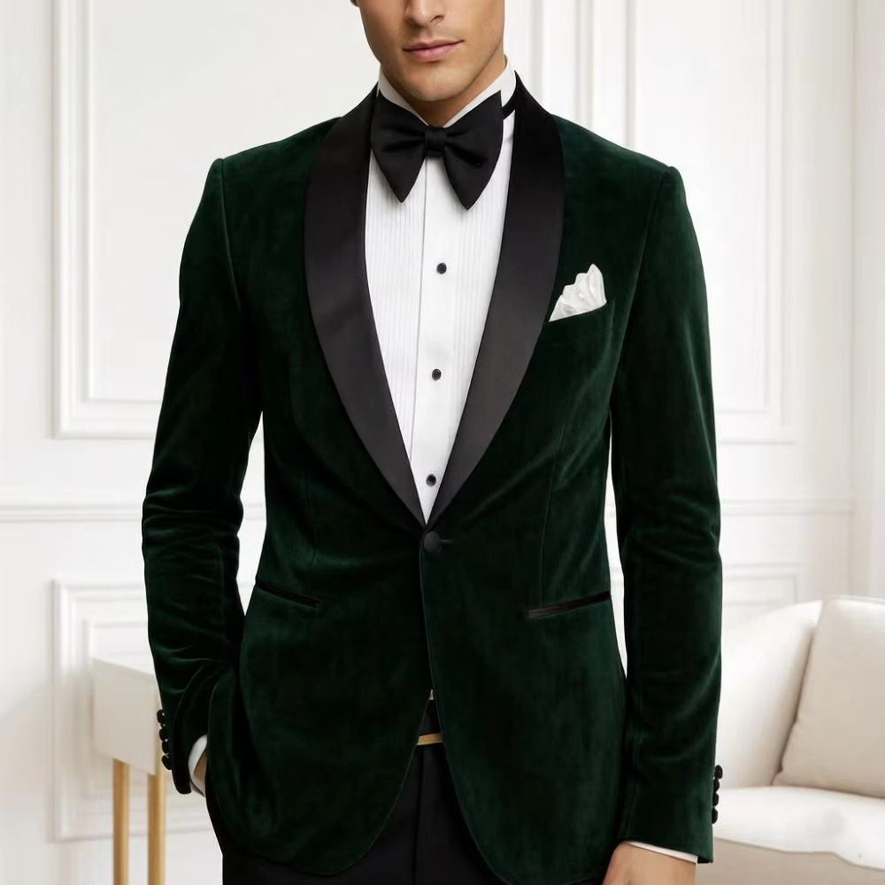 Men Velvet Blazer Slim Fit Sui - đánh giá và giá Formal Men Party Wear Jacket