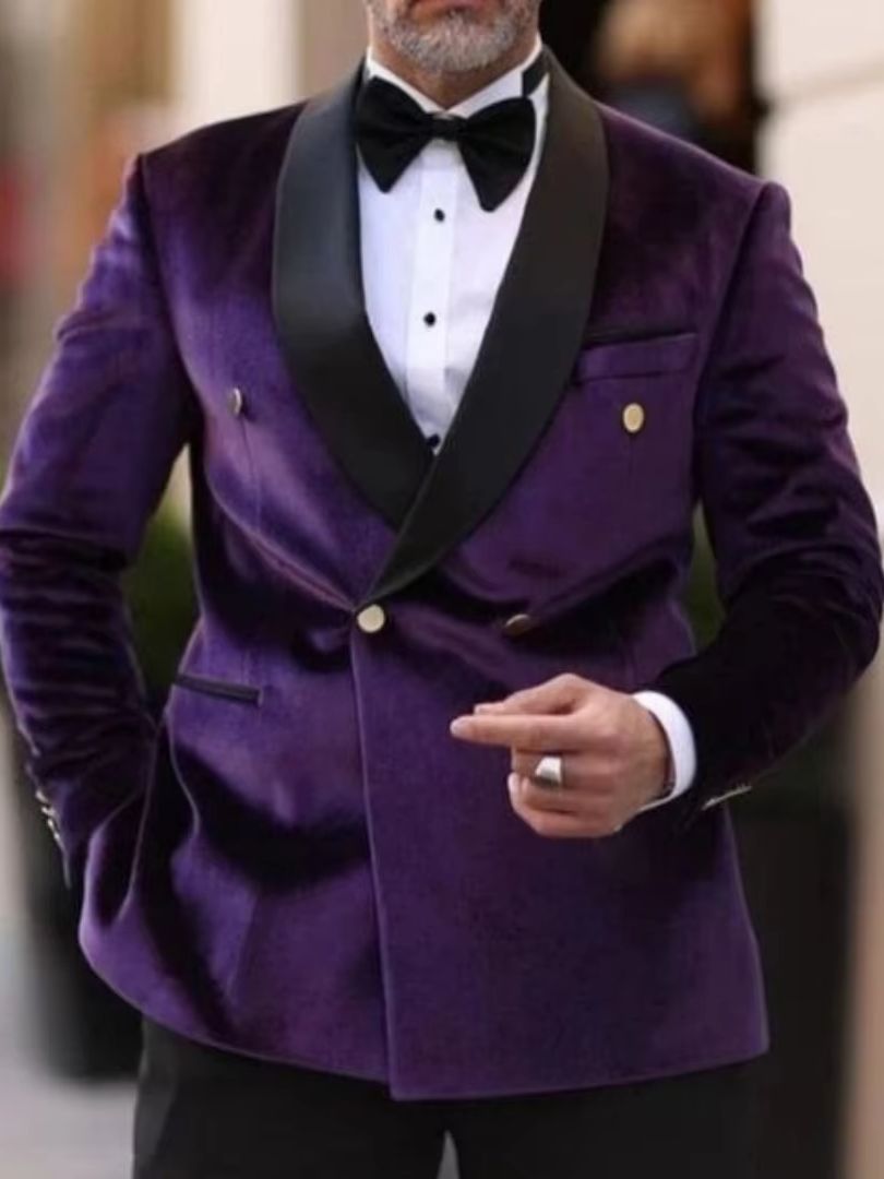 XS-6XL Velvet Wedding Men Suit - đánh giá và giá Formal Men Party Wear Jacket