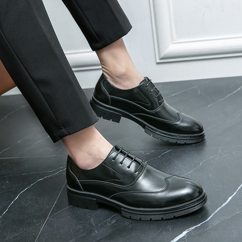 New men's leather shoes riding - đánh giá và giá Large Men Formal Wear