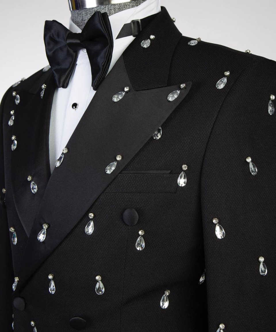 Large Crystal Groom Wedding Tu - đánh giá và giá Large Men Formal Wear
